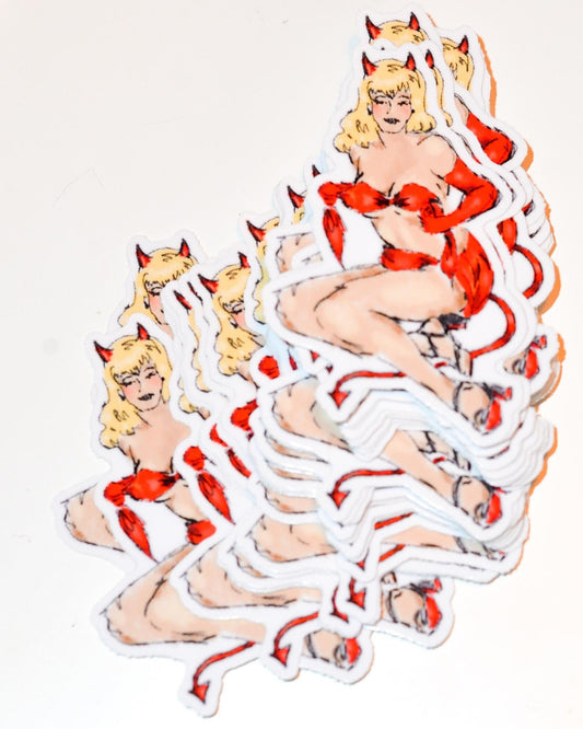 Halloween Pin-up sticker
