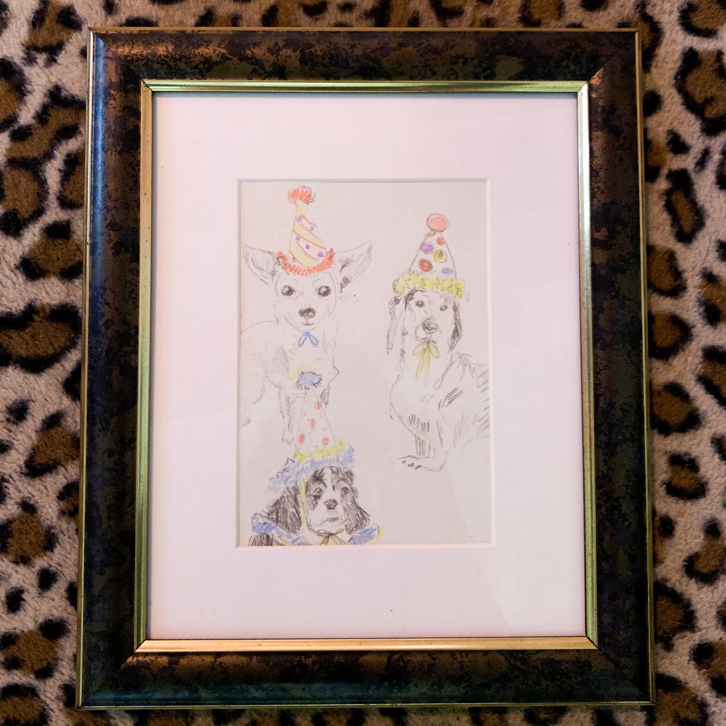 PARTY DOGS Thrifted frame Sketch