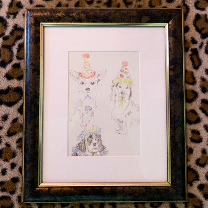 PARTY DOGS Thrifted frame Sketch
